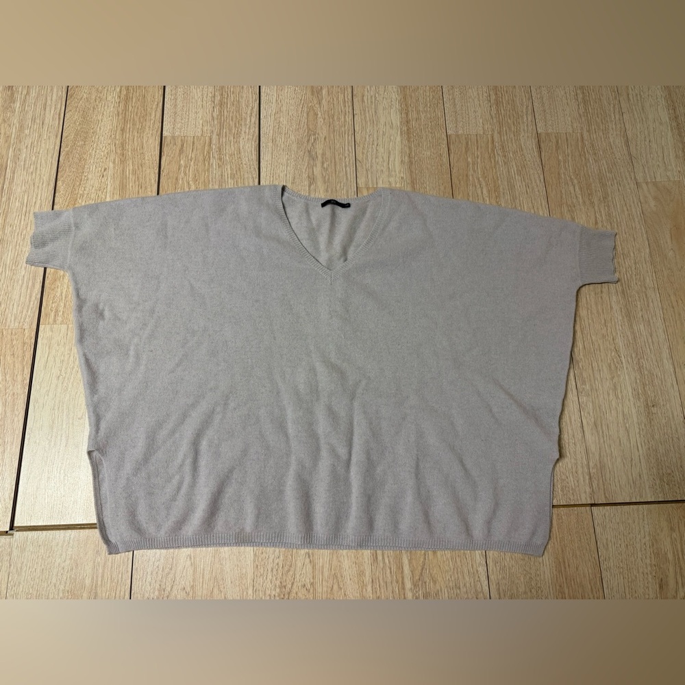 Gray V-Neck Women's Sweater